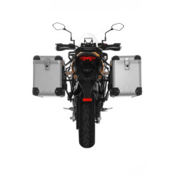 ZEGA Pro aluminiowy system kufrów bocznych "And-S" 45/45 litrów ze stalowym bagażnikiem w kolorze czarnym do Kawasaki Versys 65