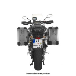 System kufrów bocznych ZEGA Pro aluminiowy 31/31 litrów ze stelażem ze stali nierdzewnej w kolorze czarnym do motocykla Yamaha