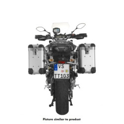 System aluminiowych kufrów ZEGA Pro "And-S" 31/31 litrów ze stelażem ze stali nierdzewnej w kolorze czarnym do motocykla Yamaha