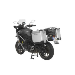 System aluminiowych kufrów ZEGA Pro "And-S" 31/31 litrów ze stelażem ze stali nierdzewnej w kolorze czarnym do motocykla Yamaha