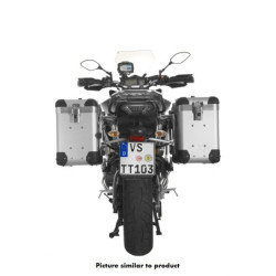System aluminiowych kufrów ZEGA Pro "And-S" 38/38 litrów ze stelażem ze stali nierdzewnej w kolorze czarnym do motocykla Yamaha