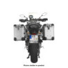 System aluminiowych kufrów ZEGA Pro "And-S" 38/38 litrów ze stelażem ze stali nierdzewnej w kolorze czarnym do motocykla Yamaha