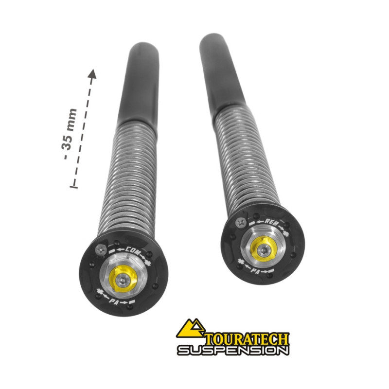 Touratech Suspension Zestaw wkładów obniżających zawieszenie Touratech -35mm do Yamaha 700 Ténéré od 2019 r.