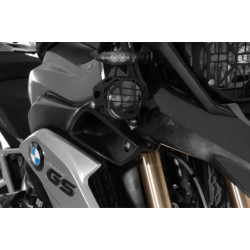 Komplet dodatkowych reflektorów LED, przeciwmgielne prawe/drogowe lewe, czarne aluminium do BMW R1200GS od 2013 roku
