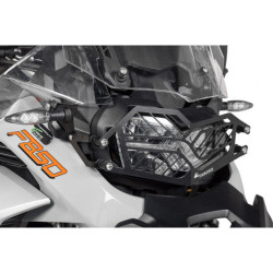 Osłona reflektora ze stali nierdzewnej w kolorze czarnym z szybkim zapięciem do BMW F900GS Adventure/ F850GS Adventure - TYLKO