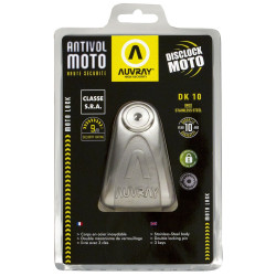 AUVRAY blokada na tarczę DK10 - stal nierdzewna, średnica bolca 10mm (klasa S.R.A.)