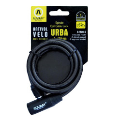 AUVRAY URBA linka spiralna z uchwytem i zamkiem - długość 150cm, średnica 8mm