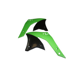 UFO OSŁONY CHŁODNICY KAWASAKI KX 85 98-13 KOLOR CZARNY/ZIELONY