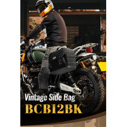 LOBOO Boczna torba Vintage czarna 12L, do montażu z BZJ01BK