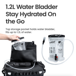 LOBOO Torba ALPS TPU 18L, IPX7, Molle, czarna