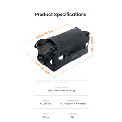 LOBOO Torba ALPS TPU 18L, IPX7, Molle, czarna
