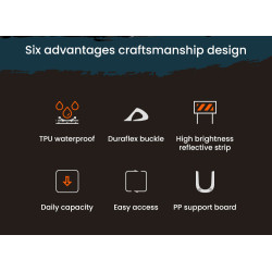 LOBOO WANDERER Wodoodporne (IPX6) torby boczne 6L (para) montowane na gmole, czarne