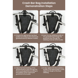 LOBOO WANDERER Wodoodporne (IPX6) torby boczne 6L (para) montowane na gmole, czarne