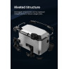 LOBOO CONQUEROR Kufer centralny srebrny 40L, aluminium, 2 zamki, wodoodporny, wewnętrzna siatka/paski mocujące bagaż