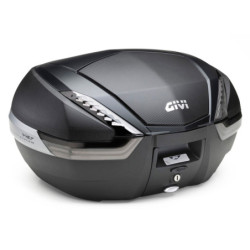 Kufer Givi V47NNT (czarny, 47 litrów, szare odblaski, pokrywa karbonowa)