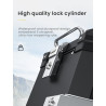 LOBOO PIKE Kufer centralny czarny 36L, aluminium, 2 zamki, wodoodporne, wewnętrzna siatka/paski mocujące bagaż