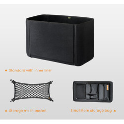 LOBOO PIKE Kufer centralny czarny 36L, aluminium, 2 zamki, wodoodporne, wewnętrzna siatka/paski mocujące bagaż