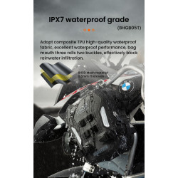LOBOO WANDERER Pompowane wodoodporne (IPX6) torby boczne 6L (para) montowane na gmole, czarne, 1 zestaw - 2 szt