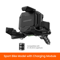 LOBOO Uchwyt na telefon PH06 (z modułem ładowania, sport), magnetyczny system antywstrząsowy