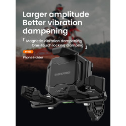 LOBOO Uchwyt na telefon PH06 (z modułem ładowania, sport), magnetyczny system antywstrząsowy