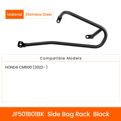 LOBOO Boczne uchwyty na miękkie torby do HONDA CM500 (2022-) czarne