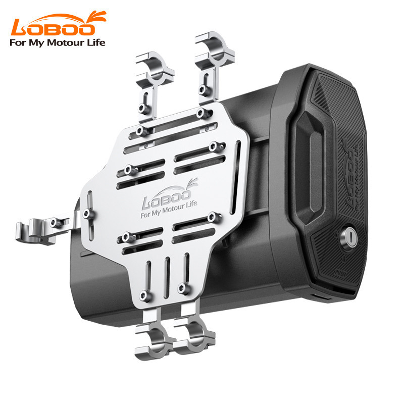 LOBOO Skrzynka na narzędzia 2,3L (pojemnik, narzędziówka) z płytą montażową, montowana do uchwytów kufrów bocznych