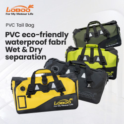 LOBOO Torba motocyklowa PVC fluo 90L (z kieszenią separacyjną na mokre rzeczy)