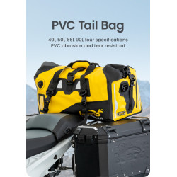 LOBOO Torba motocyklowa PVC żółta 90L (z kieszenią separacyjną na mokre rzeczy)