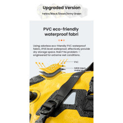 LOBOO Torba motocyklowa PVC żółta 90L (z kieszenią separacyjną na mokre rzeczy)