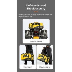 LOBOO Torba motocyklowa PVC żółta 90L (z kieszenią separacyjną na mokre rzeczy)