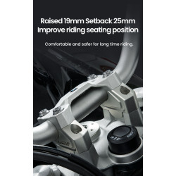 LOBOO Podwyższenie kierownicy do BMW F750GS, podwyższenie 23mm, przybliżenie 20mm