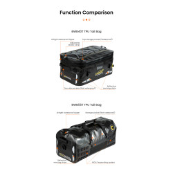 LOBOO TPU Torba 56L biało-czarna (z hermetycznym zamkiem błyskawicznym)
