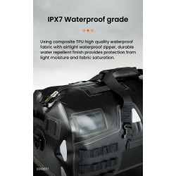 LOBOO TPU Torba 56L biało-czarna (z hermetycznym zamkiem błyskawicznym)