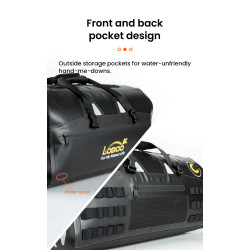 LOBOO TPU Torba 56L biało-czarna (z hermetycznym zamkiem błyskawicznym)