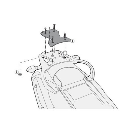 Stelaż pod kufer centralny do Suzuki DL650 L2 [11-12] - Givi SR3101M (zgodny z Kappa KR3101M)