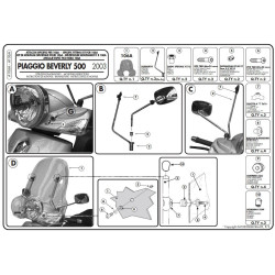 Zestaw mocujący A106A do szyby Givi 106A