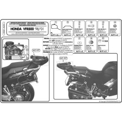 Stelaż pod kufry boczne Monokey do Honda VFR800 [98-01] - Givi PL257 (zgodny z Kappa KL257)