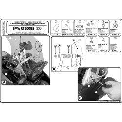 Zestaw mocujący D330KIT do szyby Givi 330DT