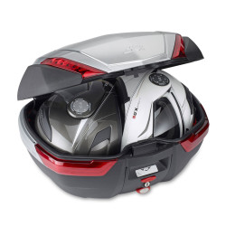 Kufer Givi V47N (czarny, 47 litrów, czerwone odblaski, pokrywa aluminiowa)