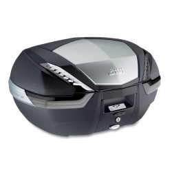 Kufer Givi V47NT (czarny, 47 litrów, szare odblaski, pokrywa aluminiowa)