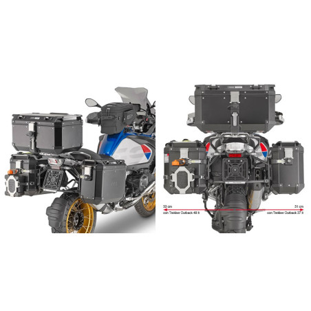 Kufry boczne Kappa KFR BMW R1200GS LC R1250GS - czarne