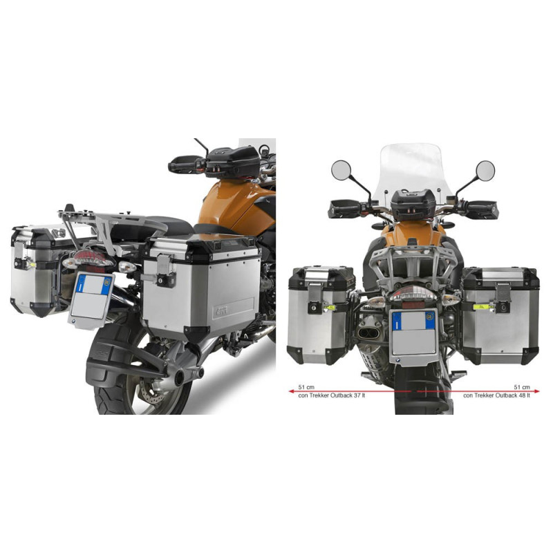 Kufry boczne Kappa KFR BMW R1200GS [04-12] - srebrne