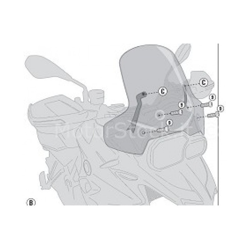 Zestaw mocujący D5107KIT do szyby Givi 5107DT