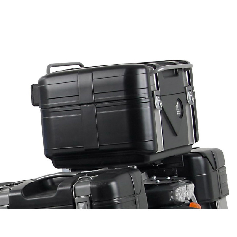Kufer Hepco & Becker Gobi black edition (czarno-srebrny, 37 litrów)