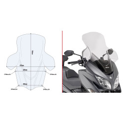 Szyba turystyczna Givi D3115ST do Suzuki Burgman 400 [17-]