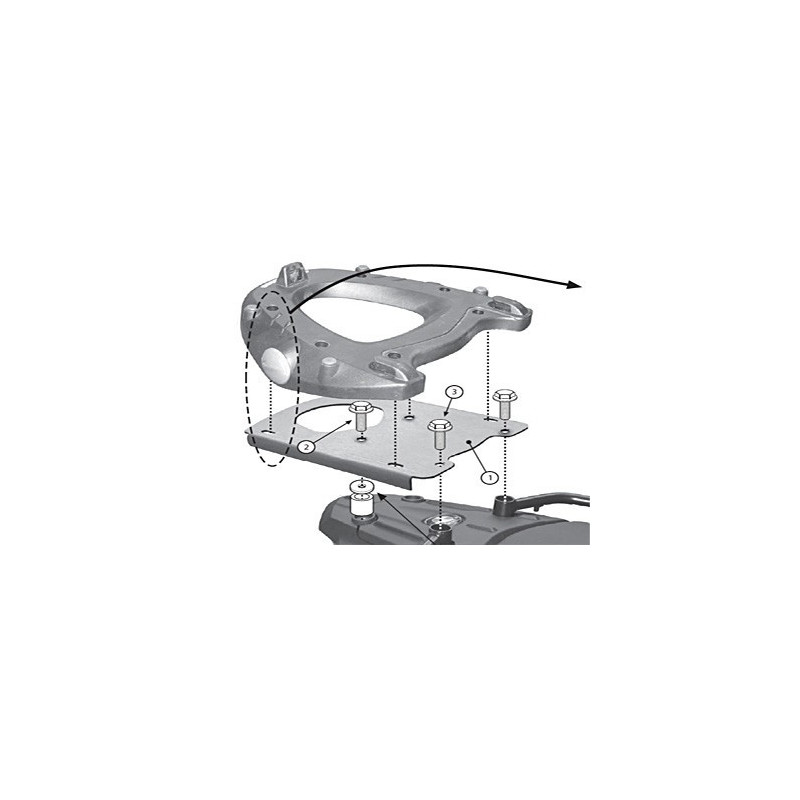 Stelaż pod kufer centralny do BMW F650GS / F700GS / F800GS / Adventure [08-17] - Givi SR5107 (zgodny z Kappa KR5107)