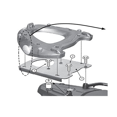 Stelaż pod kufer centralny do BMW F650GS / F700GS / F800GS / Adventure [08-17] - Givi SR5107 (zgodny z Kappa KR5107)