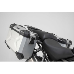 Zestaw aluminiowych kufrów bocznych Sw-Motech Trax ADV do Triumph Explorer 1200 - srebrne