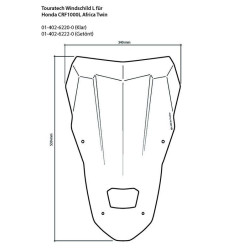 Szyba turystyczna L Touratech do Honda CRF1000L Adventure Sports