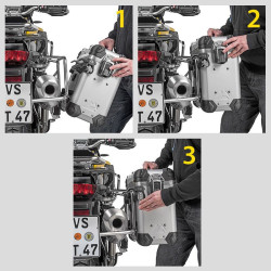 ZEGA Evo zestaw aluminiowych kufrów bocznych do Hondy CRF1000L Africa Twin (2018-) / CRF1000L Adventure Sports
